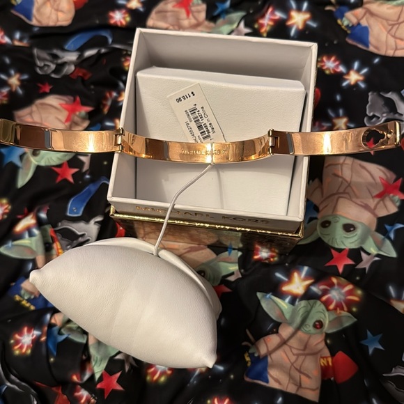 NEW MICHAEL KORS ROSE GOLD BRACELET BANGLE DIAMOND LOVE LOCK NUT BOLT CUFF BOX X - Picture 13 of 16